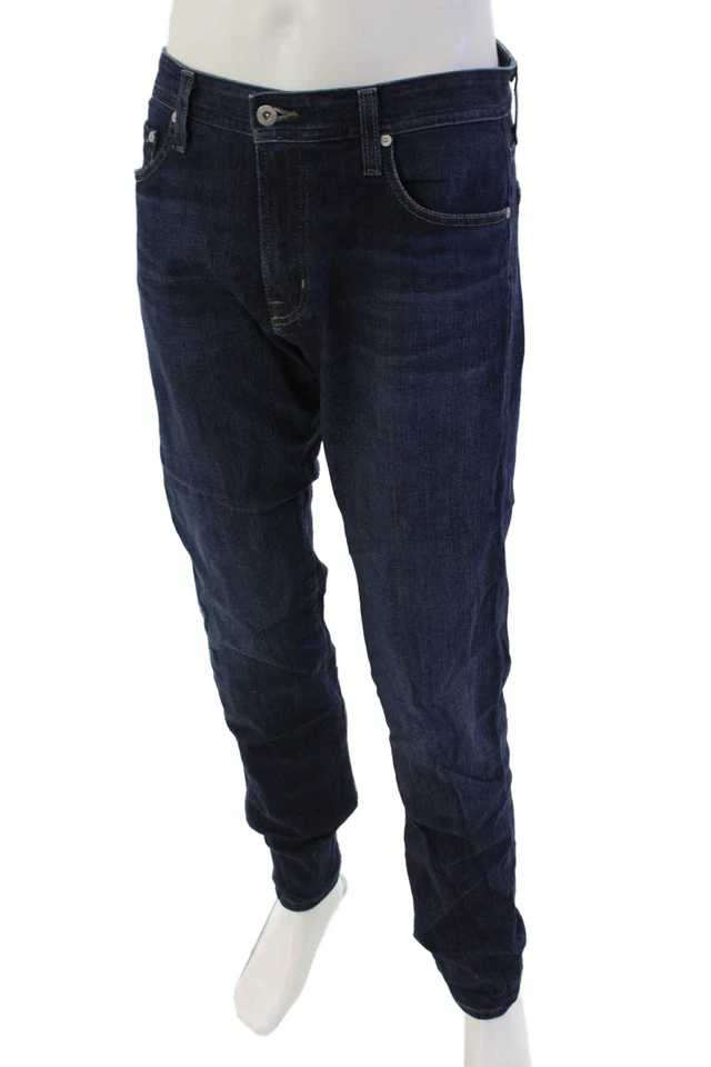 Pantalones de mezclilla AG Adriano Goldschmied para hombre Tellis modernos de pierna ajustada azules talla 33X34 Foto 2 de 4