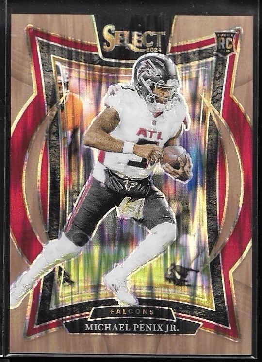 2024 Panini Select Concourse Michael Penix Jr. #80 Copper Shock Prizm RC /299