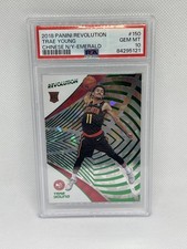 2018-19 Panini Revolution Trae Young Chinese New Year Emerald #150 RC /88 PSA 10