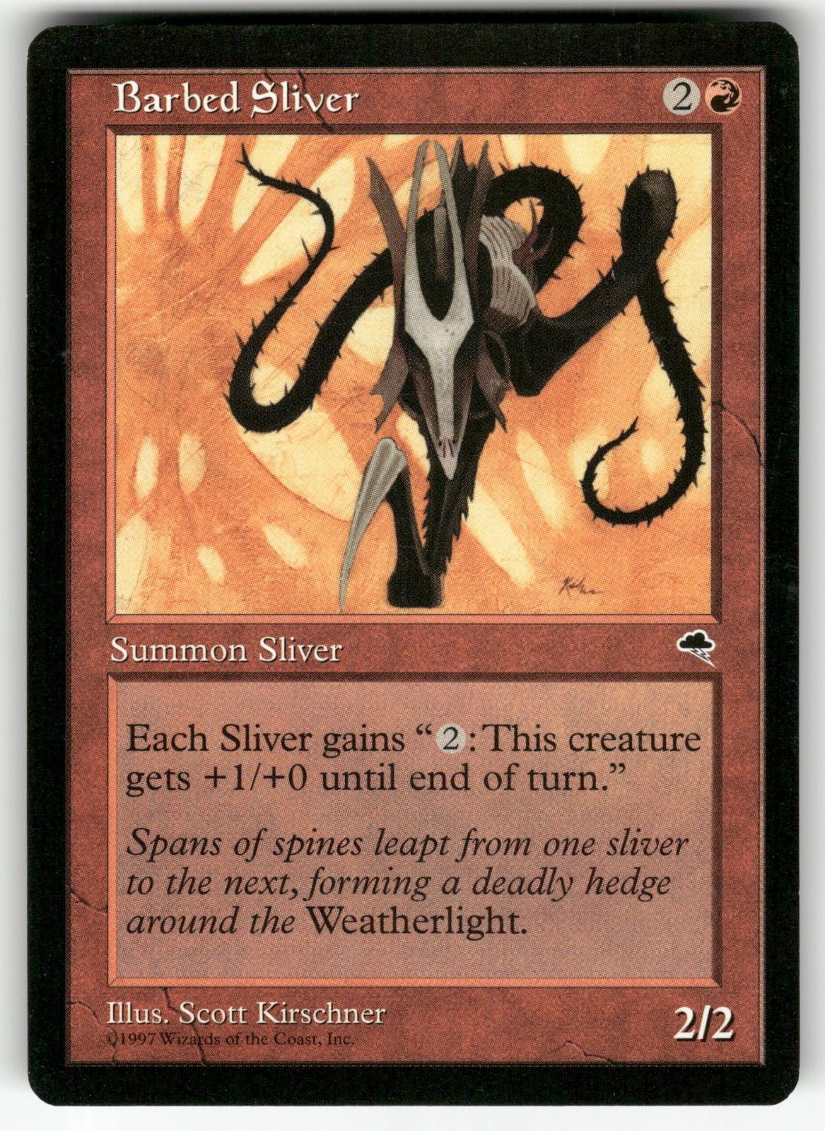 Barbed Sliver 163 Uncommon Tempest Magic: The Gathering Near Mint