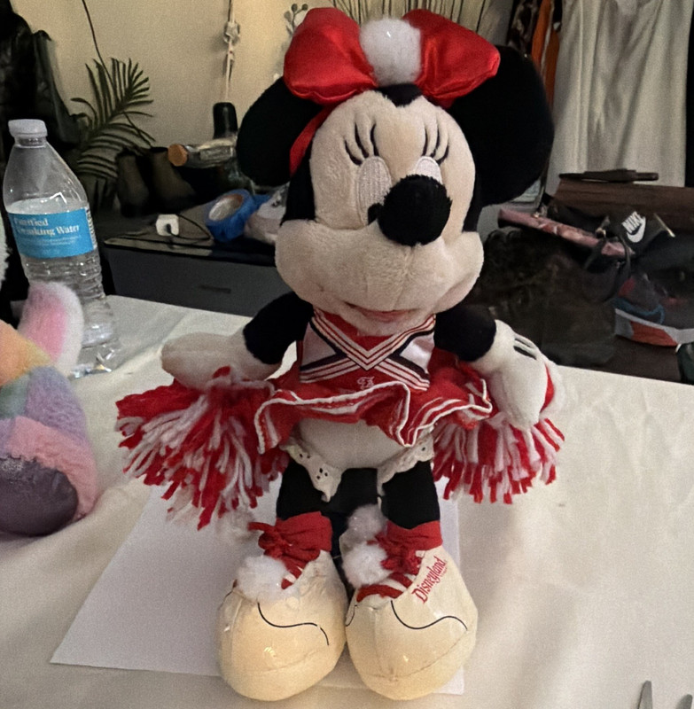 Disney Minnie Mouse Cheerleader Plush Stuffed Toy, Disneyland Resort, Disney