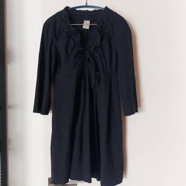 Women Patrizia Pepe Dress Navy Cotton 36 / S / 44 #C26Q