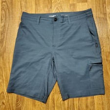 O'Neill Hybrid Shorts Men 34 Blue Cargo Board Shorts Stretch Quick Dry Surf