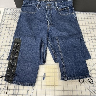 Harley Davidson Women's High Rise Jeans Lace Up Legs Size 10