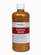 16oz Student Acrylic Paint Metallic Treasure Gold Color for Artists Crafts