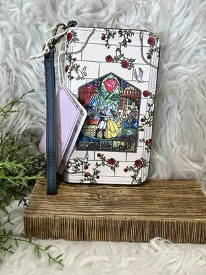 Loungefly Disney Beauty And The Beast Stained Glass Tech Wallet
