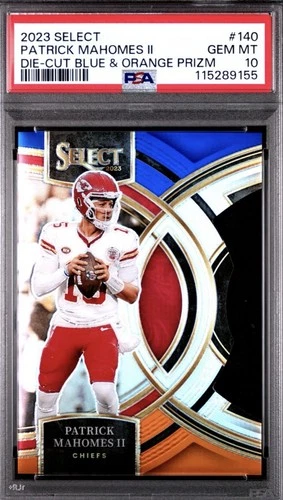 2023 Select Premier Level Patrick Mahomes Blue Orange Die-Cut /35 PSA 10 GEM SP