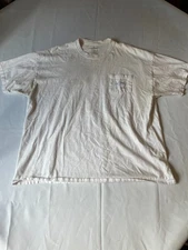 Guy Harvey Aftco Bluewater Shirt Mens 2XL White Fish Print Pocket Tee Crew Neck