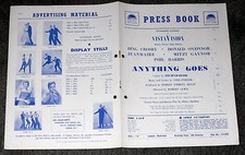ANYTHING GOES original rare pressbook MITZI GAYNOR/BING CROSBY/DONALD O'CONNOR