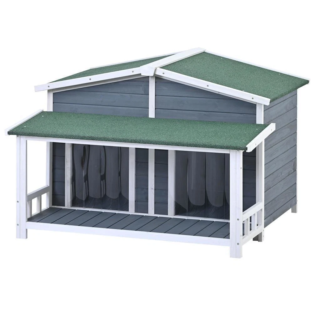 Dog kennel top with porch