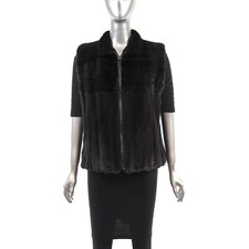 Dark Mahogany Mink Vest- Size S