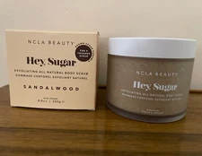 NCLA Hey Sugar SANDALWOOD Body Scrub 8.8 oz  250g Full Size NIB