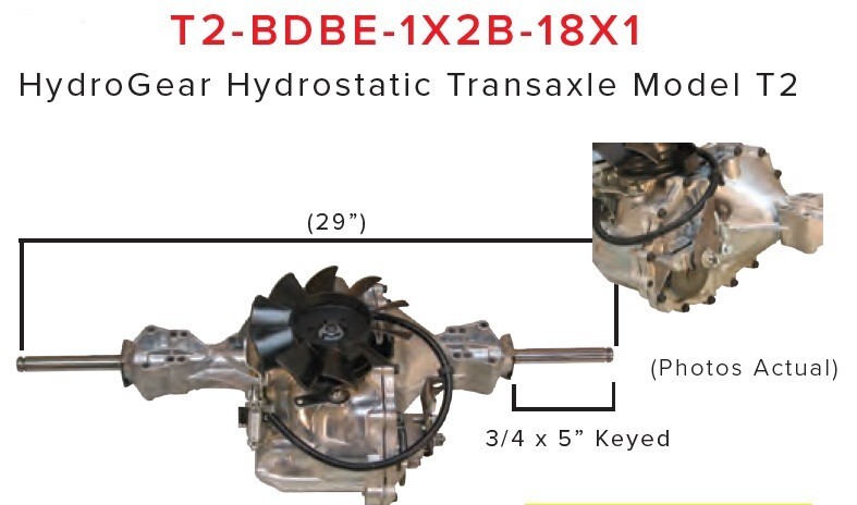 HydroGear Hydrostatic Transaxle T2-BDBE-1X2B-18X1 for Husqvarna P