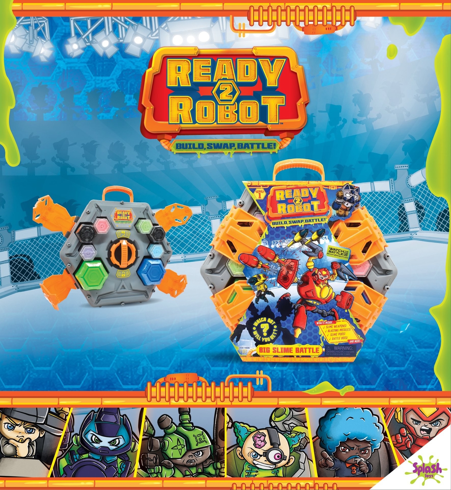 Splash Toys ready2robots ready2robots ready2robots Big Slime Battle, 30378 35000c Splash Toys ready2robots ready2robots ready2robots Big Slime Battle, 30378 35000c