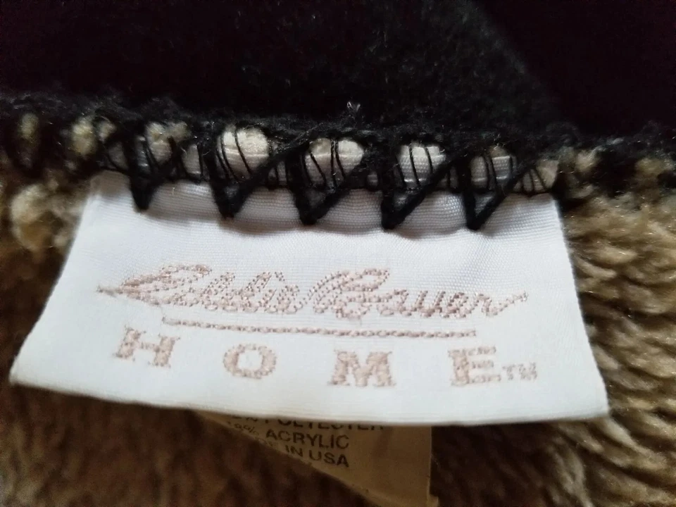 Vintage Woolrich Eddie B Blanket 52" X 70" Wool Tartan Plaid Patchwork Red Green - Image 3 of 4