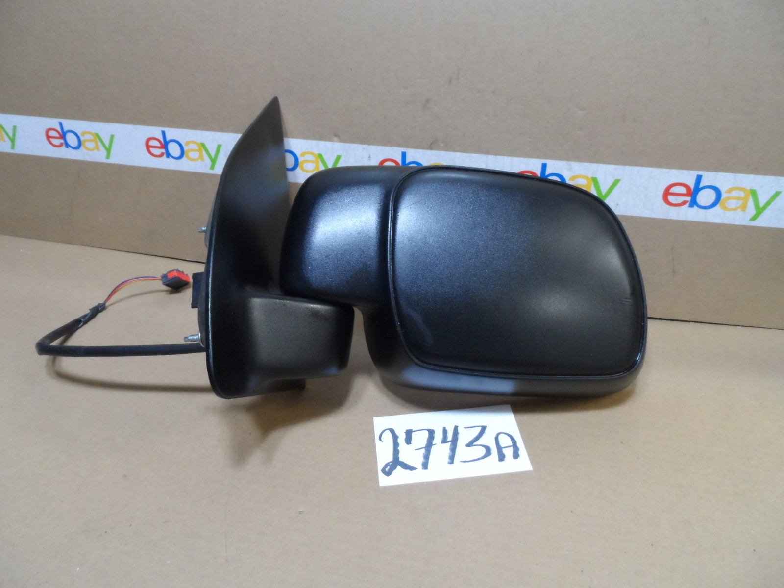 2008 Ford F-250 SD DRIVER side Mirror Used Power Black Texture #2743-A