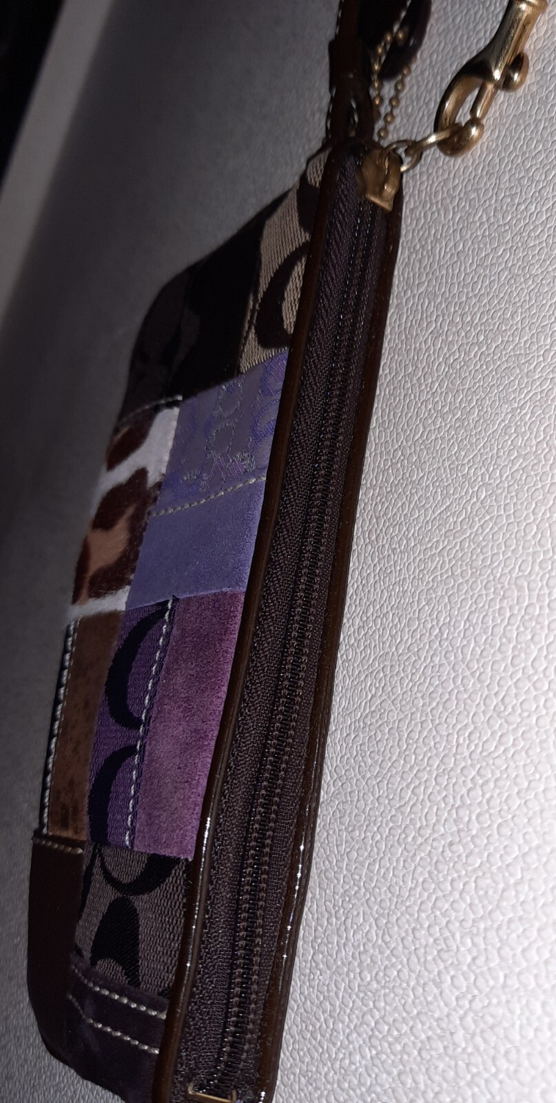 Coach Patchwork Wristlet. Purple Suede, Cheetah, … - image 2