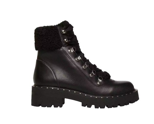 Bottes De Combat Steve Madden Taille 9 - Cuir Noir, Occasion, Style Militaire Homme