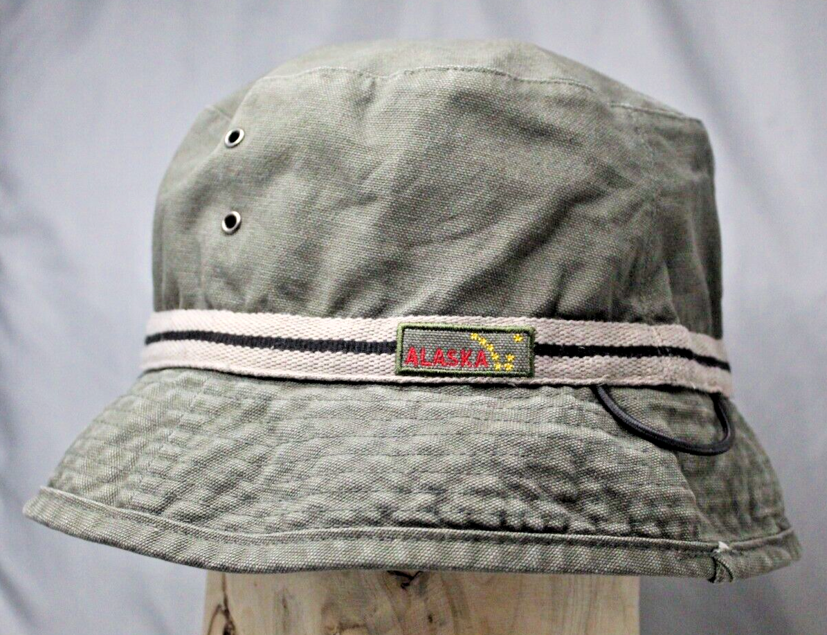 Alaska Green Fishing Bucket Hat by Arctic Circle One Size Fits Most-image