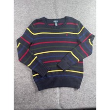 Vintage Polo Ralph Lauren Men's XL 18/20 Mens S Blue Striped Sweater