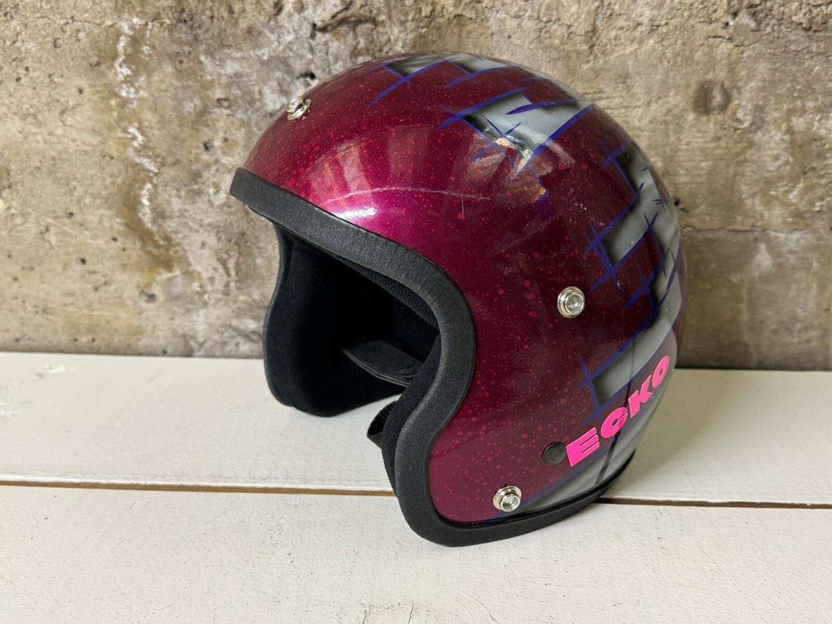 NEW Old School ECKO BMX HELMET Open Face Custom Paint Medium Echo
