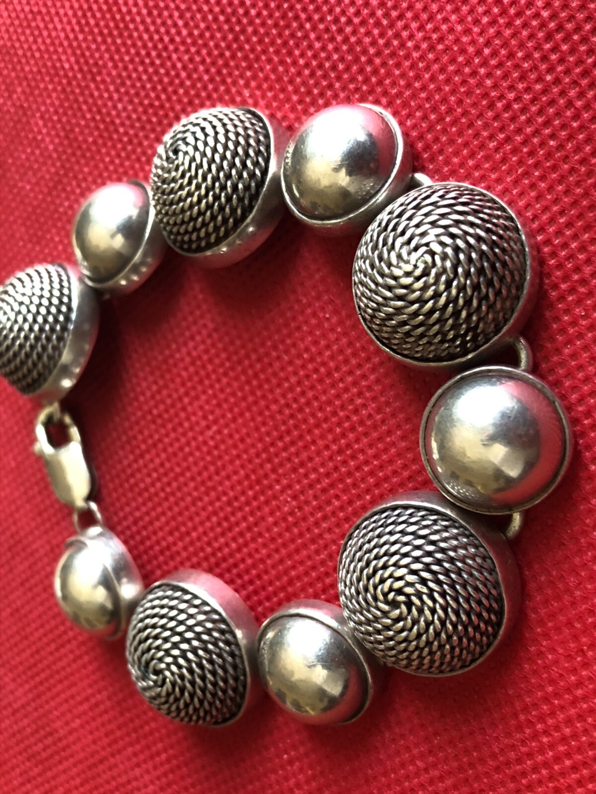 Solid Space Age Byzantine Chain Sterling Silver S… - image 6