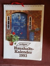 Erdgas - Kalender -Haushaltskalender 1993 - mit zahlreichen Rezepten und Tipps