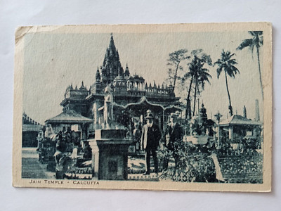 INDIA POSTCARD 1928 RED STAR LINE SHIP  STEAMSHIP JAIN TEMPLE CALCUTTA COVER