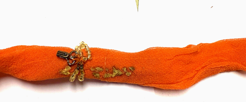 Muñeca Barbie vintage 1965 #1639 vestido crujiente de baile navideño con faja naranja traje - Imagen 8 de 14