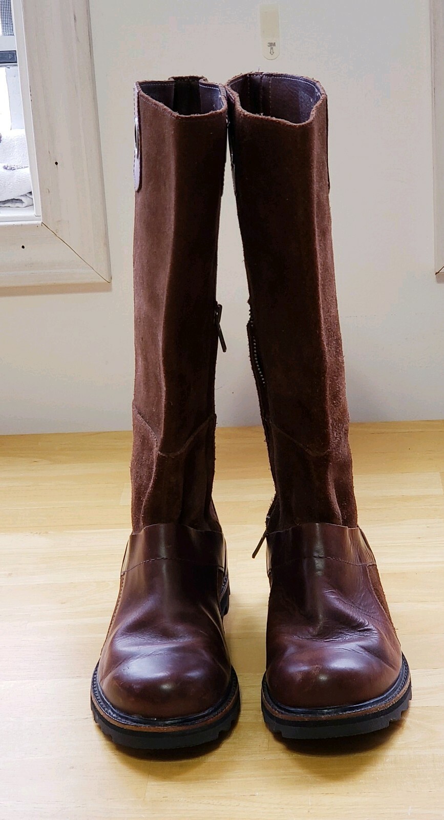 SOREL Equestrian Work boot Brown Suede Leather Ring Pull Womens US 6 eBay