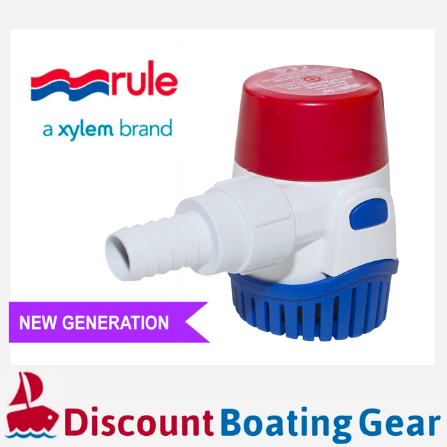 Rule Bilge Pump Kit 500gph With Premium Hose Fittings Clamps & Bilge