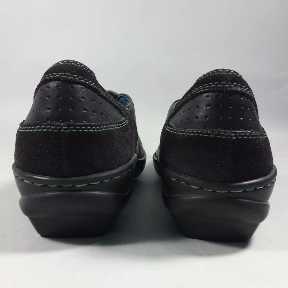 Zapatos mocasines de tacón bajo sin cordones Indigo by Clarks para mujer marrón/cuero oliva-6 M Foto 2 de 4