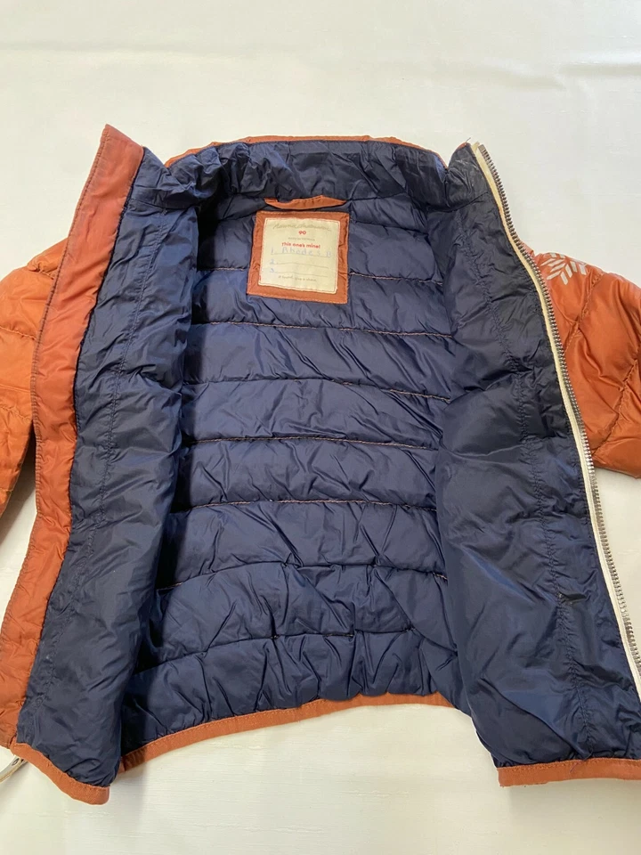 Chaqueta acolchada de plumas marrón para niños Hanna Differentson talla 90 Foto 3 de 4