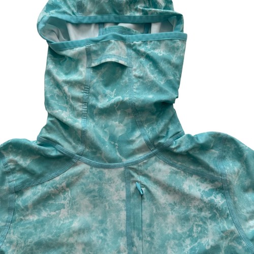 Coolibar Kids Andros Beach Fishing Pool Hoodie Teal UPF 50+ Sun Shirt Full Cover - Picture 5 of 14