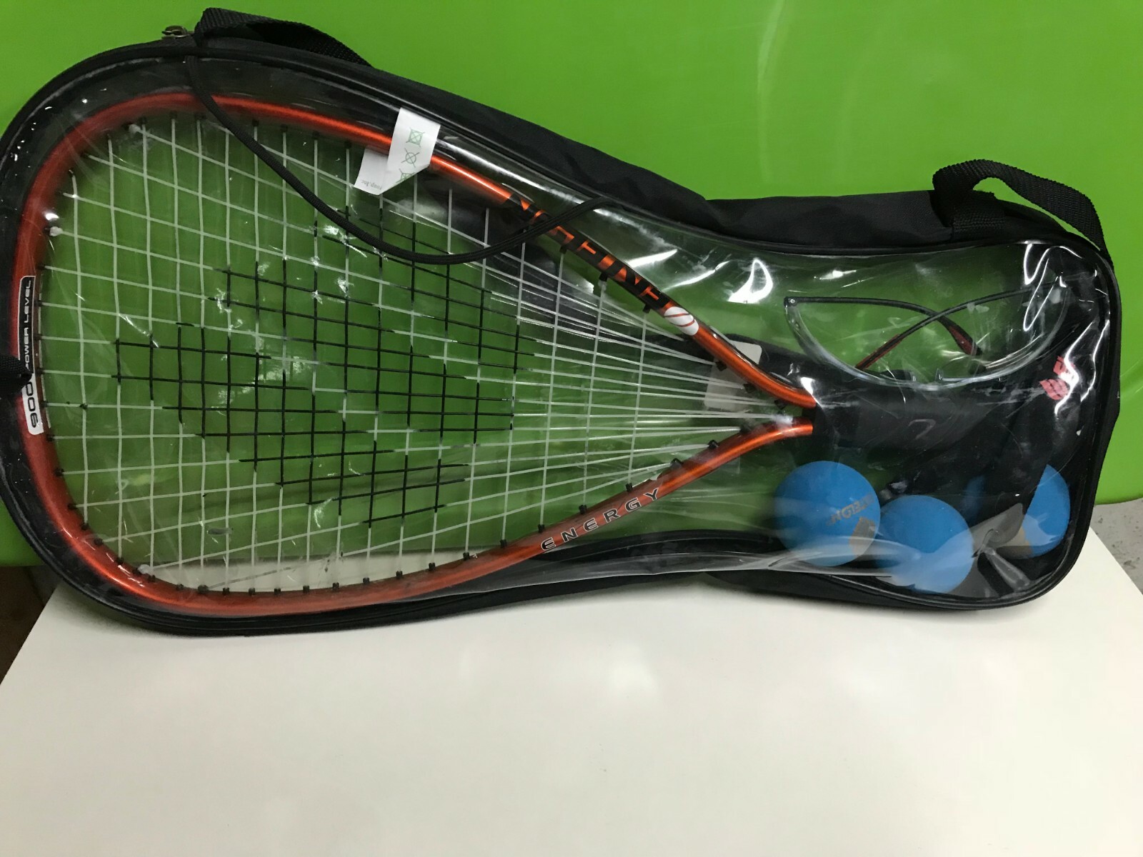 Ektelon Energy 900 Power Level carry case, goggles & 3 balls eBay