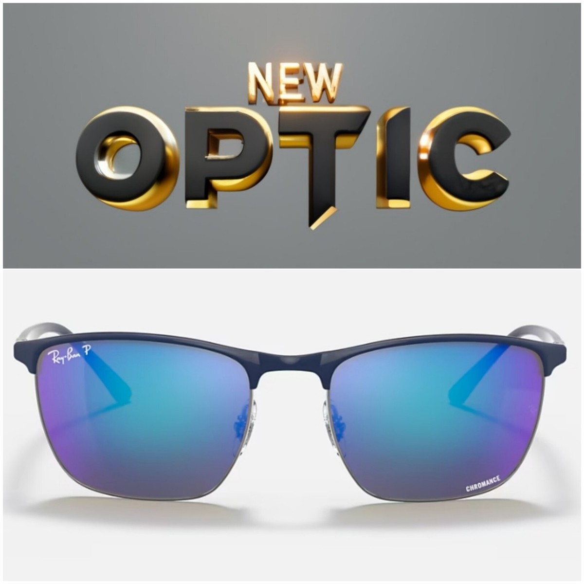 Gafas De Sol RayBan RB3686 92044L CHROMANCE Blue Flash Polarized