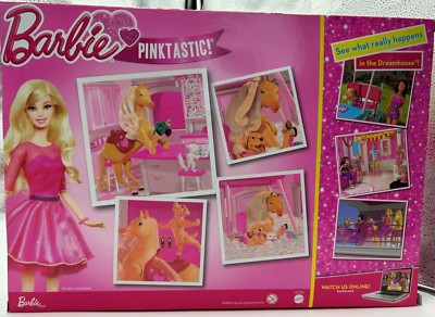 Barbie Pinktastic Sister's Riding Lessons Barbie Stacie Dolls and Horse  NEW