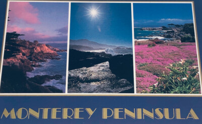 California CA Monterey Peninsula Three Coastline Views Postcard J18