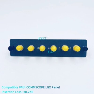 LGX Fiber Optical Panel 6 ST Simplex SM/MM Adapter Compatible COMMSCOPE LGX