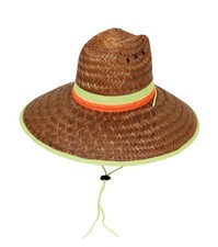 High Visibility StrawHat - Construction Safety Vibrant Color Straw Hat 