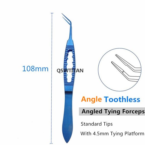 Ophthalmic Tying Forceps Tweezers 85mm 115mm Flat Handle Eye Surgical Instrument - 第 14/33 張圖片