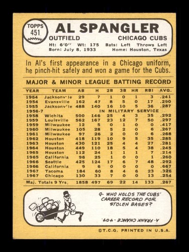 1968 TOPPS BASEBALL 335 TO 564 / SEE DROP DOWN MENU FOR CARD YOU WILL RECEIVE. - Picture 170 of 196