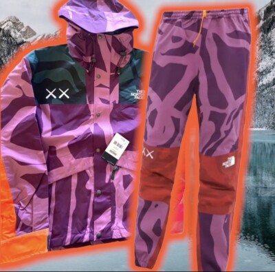 New Kaws X The North Face Retro 1986 Mountain Jacket & Pants  - Purple - Med