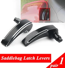 CNC Edge cut Saddlebag Latch Lever Lid Lifter For Harley FLHR FLHX FLHTK 2014-up