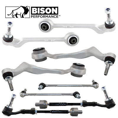 Bison Performance 8pc Front Lower Control Arm Sway Bar Tie Rods Kit For E82 E90