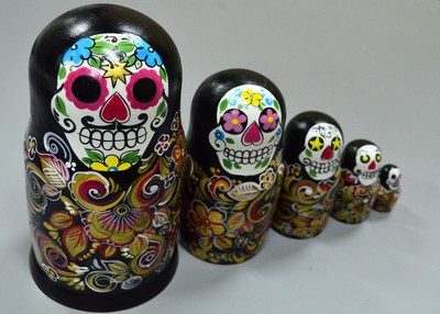 skull russian dolls