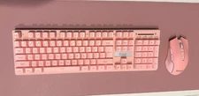 RedThunder K10 Wireless Gaming Keyboard and Mouse Combo - Pink