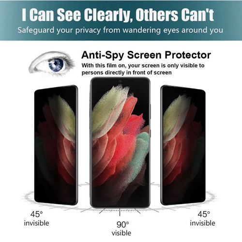 2/4/6X Privacy Tempered Glass Screen Protector For Samsung S21/S21+/S21 Ultra 5G - Picture 14 of 29