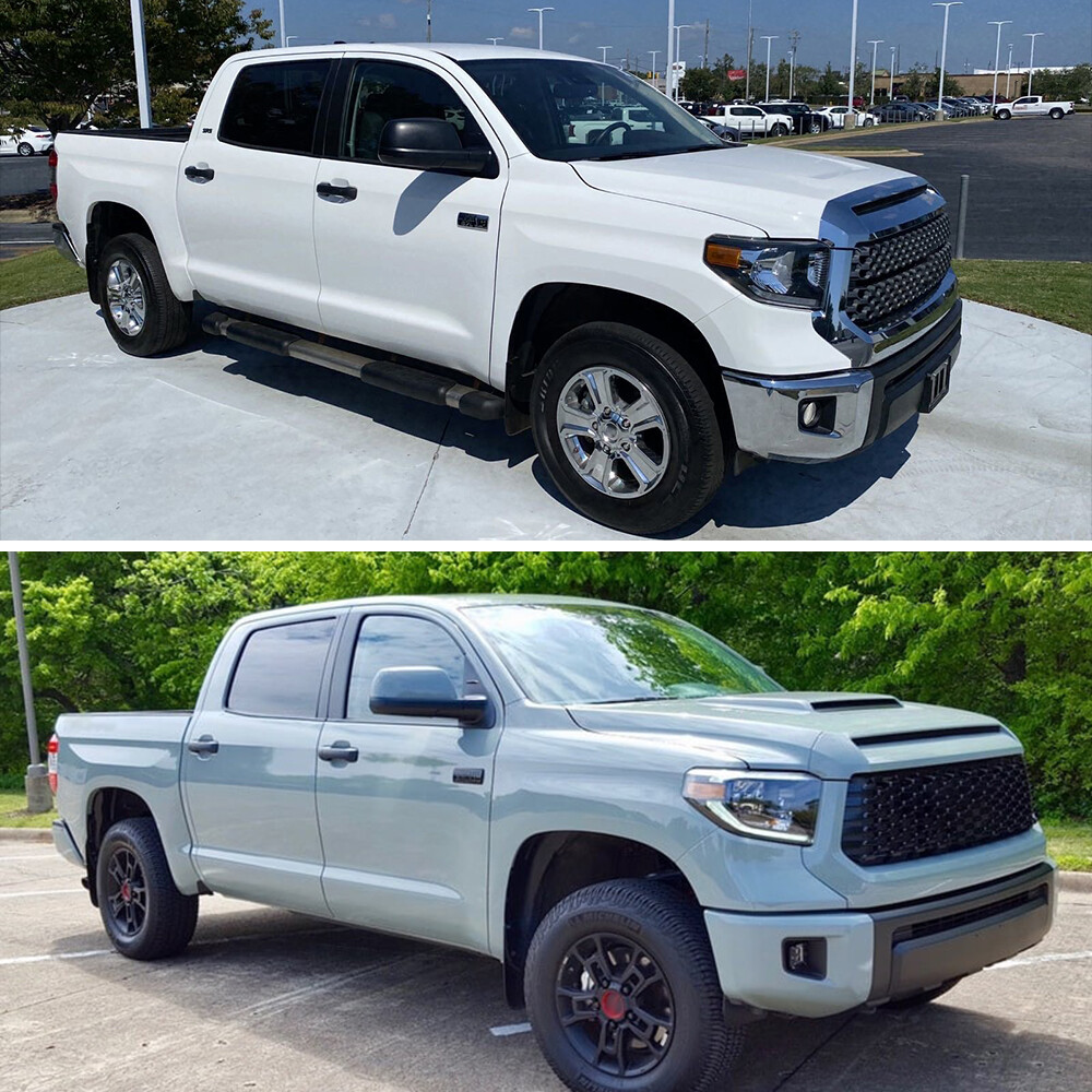 For Tundra TOYOTA Double Cab 2007-2021 Black Pillar Posts Door Window Cover Kits