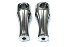 5 inch Solid Billet Chrome Riser Set fits Harley Davidson 26 0598